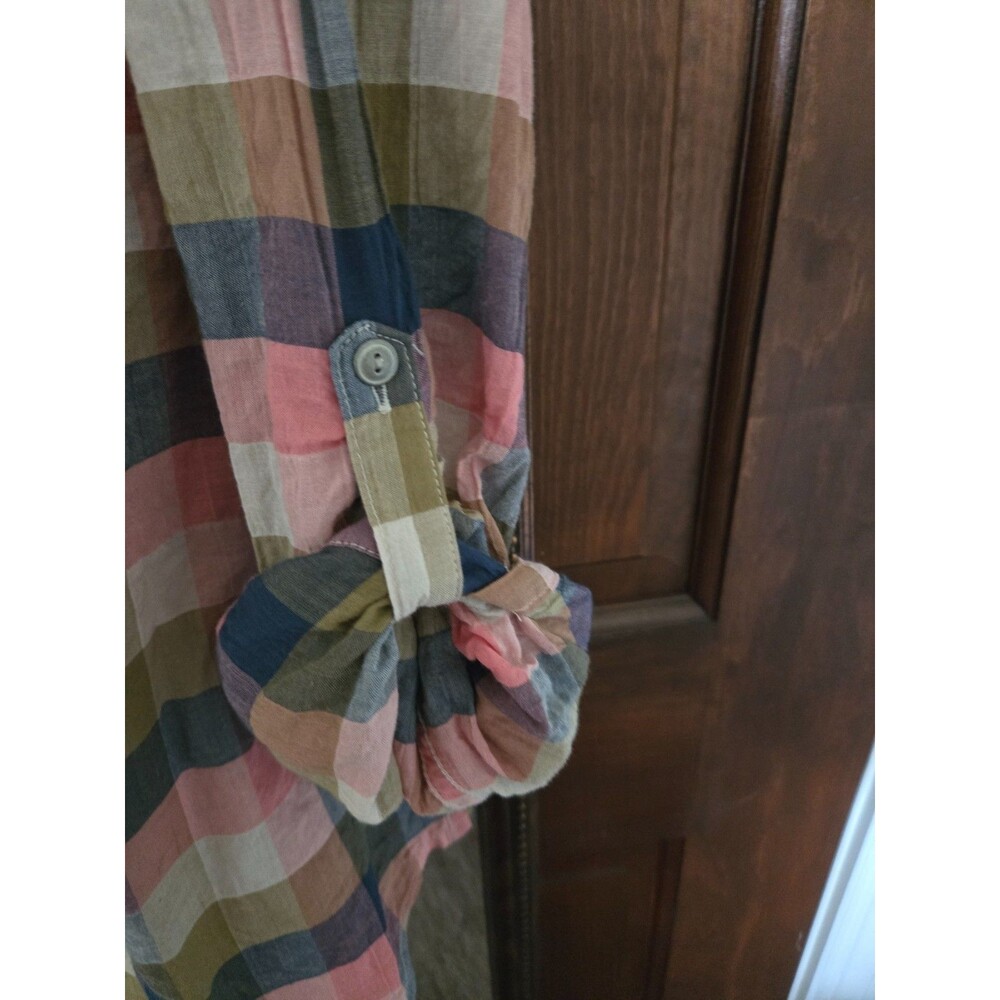 Eddie Bauer light weight cotton women's Plaid Button Up Long Sleeve 2x - Picture 5 of 9